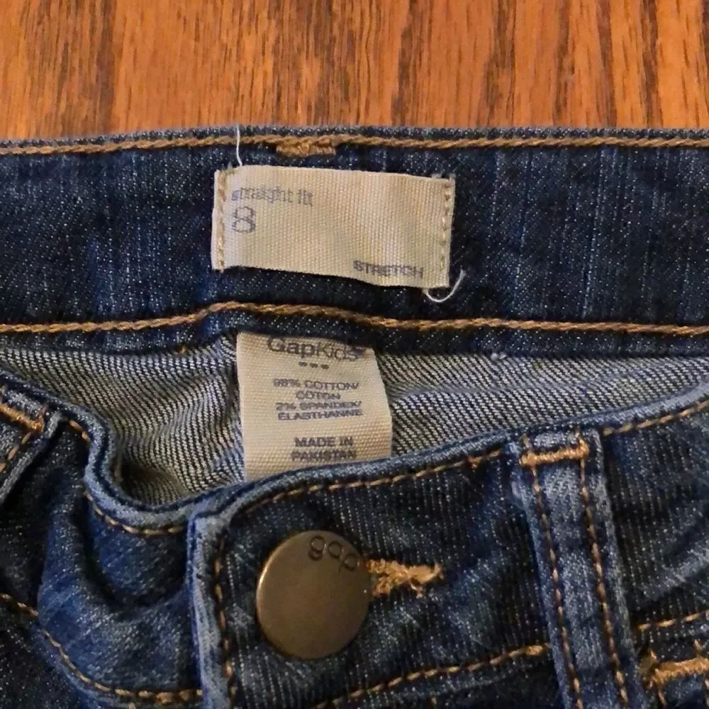 Gap straight fit girls jeans size 8